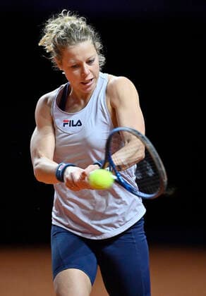 Laura SIEGEMUND GER during practice Action Qualification Round 2 Tennis Women Porsche Cup Porsche Tennis Grand Prix GP Stuttgart 2021 Porsche Arena 18 04 2021 Porsche Tennis Grand Prix Stuttgart 2021
