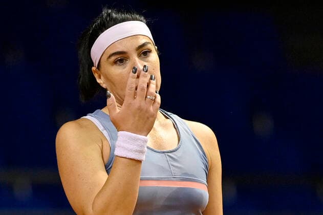 Ekaterine Gorgodze GEO disappointed Qualification Round 2 Tennis Women Porsche Cup Porsche Tennis Grand Prix GP Stuttgart 2021 Porsche Arena 18 04 2021 Porsche Tennis Grand Prix Stuttgart 2021