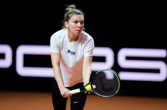 Mandatory Credit: Photo by Rob Prange Shutterstock (11863942ak) Simona Halep of Romania during practice ahead of the 2021 Porsche Tennis Grand Prix WTA, Tennis Damen 500 tournament 2021 Porsche Tennis Grand Prix Qualifications Day 2 - 18 Apr 2021 2021 Porsche Tennis Grand Prix Qualifications Day 2 - 18 Apr 2021  Copyright: xRobxPrange Shutterstockx 11863942ak
