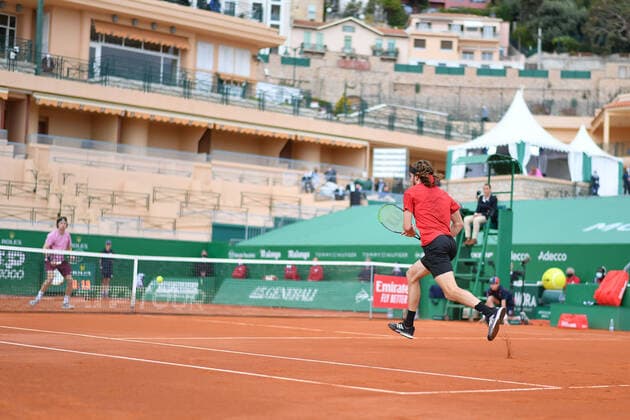 Stefanos Tsitsipas (Gre) defeated Andrey Rublev (Rus) in the Rolex Monte Carlo Masters final TENNIS : Rolex Monte Carlo Masters - 18 04 2021 AntoineCouvercelle Panoramic 