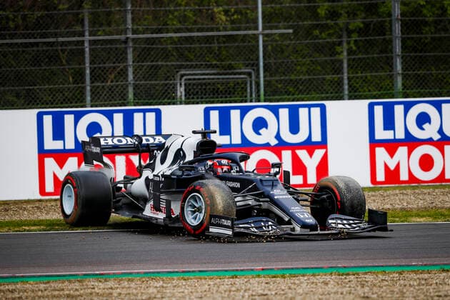 22 Yuki Tsunoda JPN, Scuderia AlphaTauri Honda , F1 Grand Prix of Emilia Romagna at Autodromo Enzo e Dino Ferrari on April 18, 2021 in Imola, Italy Photo by HOCH ZWEI Imola Italy