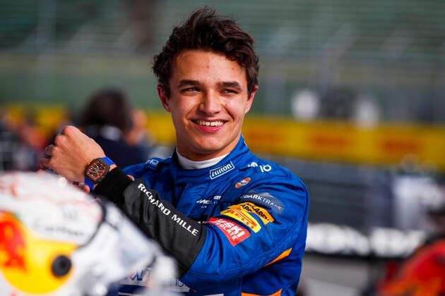 4 Lando Norris GBR, McLaren F1 Team , F1 Grand Prix of Emilia Romagna at Autodromo Enzo e Dino Ferrari on April 18, 2021 in Imola, Italy Photo by HOCH ZWEI Imola Italy