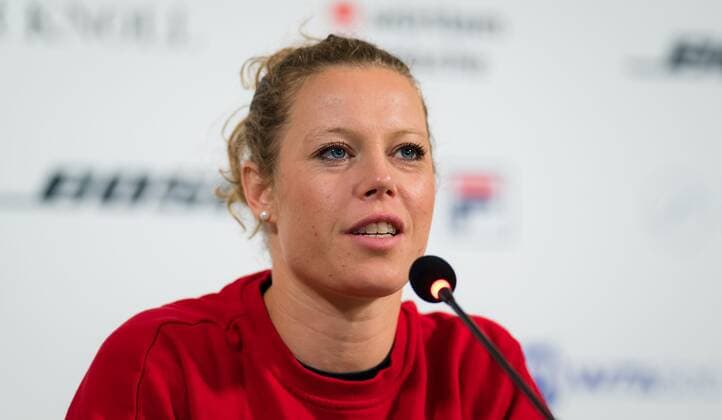 Mandatory Credit: Photo by Rob Prange Shutterstock (11863942ce) Laura Siegemund of Germany talks to the media ahead of the 2021 Porsche Tennis Grand Prix WTA, Tennis Damen 500 tournament 2021 Porsche Tennis Grand Prix Qualifications Day 2 - 18 Apr 2021 2021 Porsche Tennis Grand Prix Qualifications Day 2 - 18 Apr 2021  Copyright: xRobxPrange Shutterstockx 11863942ce