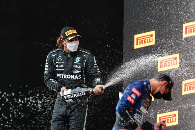 44 Lewis Hamilton GBR, Mercedes AMG Petronas F1 Team , F1 Grand Prix of Emilia Romagna at Autodromo Enzo e Dino Ferrari on April 18, 2021 in Imola, Italy Photo by HOCH ZWEI Imola Italy