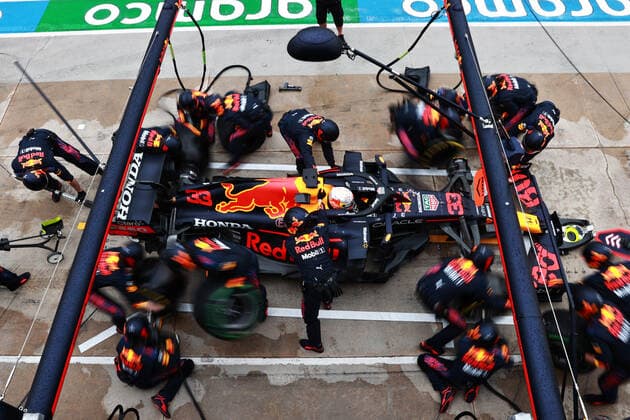 F1 Grand Prix of Emilia Romagna 33 Max Verstappen (NED, Red Bull Racing), F1 Grand Prix of Emilia Romagna at Autodromo Enzo e Dino Ferrari on April 18, 2021 in Imola, Italy. (Photo by Mark Thompson Getty Images FIA Pool via HOCH ZWEI) Imola Autodromo Enzo e Dino Ferrari Italy Poolfoto HOCH ZWEI Pool Getty Images ,EDITORIAL USE ONLY