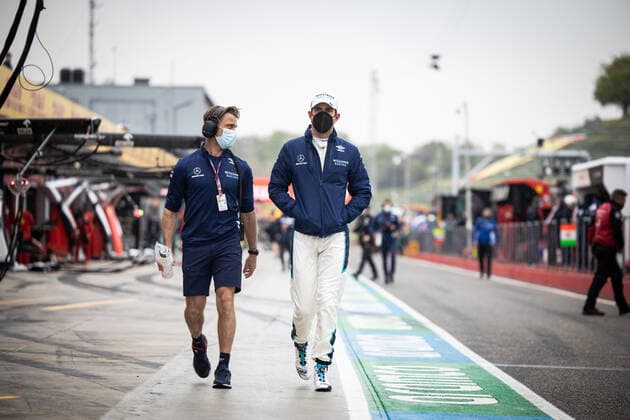 F1 Grand Prix of Emilia Romagna 6 Nicholas Latifi (CAN, Williams Racing), F1 Grand Prix of Emilia Romagna at Autodromo Enzo e Dino Ferrari on April 18, 2021 in Imola, Italy. (Photo by xpbimages.com Williams Racing FIA Pool via HOCH ZWEI) Imola Italy Poolfoto HOCH ZWEI Pool Williams Racing ,EDITORIAL USE ONLY