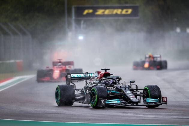 44 HAMILTON Lewis (gbr), Mercedes AMG F1 GP W12 E Performance, action during the Formula 1 Pirelli Gran Premio Del Made In Italy E Dell emilia Romagna 2021 from April 16 to 18, 2021 on the Autodromo Internazionale Enzo e Dino Ferrari, in Imola, Italy - Photo Antonin Vincent DPPI F1 - EMILIA ROMAGNA GRAND PRIX 2021 - RACE ANTONINVINCENT DPPI  00121004__V2_2405
