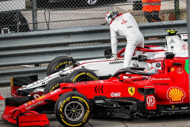 GIOVINAZZI Antonio (ita), Alfa Romeo Racing ORLEN C41, portrait during the Formula 1 Pirelli Gran Premio Del Made In Italy E Dell emilia Romagna 2021 from April 16 to 18, 2021 on the Autodromo Internazionale Enzo e Dino Ferrari, in Imola, Italy - FORMULE 1 : Grand prix Emilie Romagne - Imola - Course - 18 04 2021 DPPI Panoramic 
