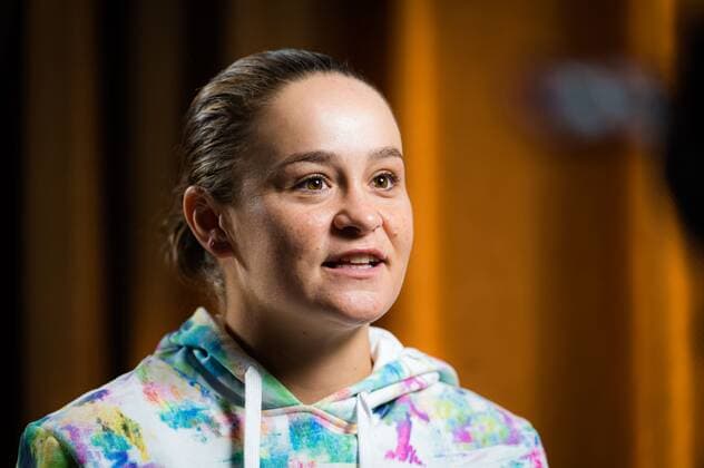 Mandatory Credit: Photo by Rob Prange Shutterstock (11864525b) Ashleigh Barty of Australia talks to the media ahead of the 2021 Porsche Tennis Grand Prix WTA, Tennis Damen 500 tournament Porsche Tennis Grand Prix, Tennis, Stuttgart, Germany - 19 Apr 2021 Porsche Tennis Grand Prix, Tennis, Stuttgart, Germany - 19 Apr 2021  Copyright: xRobxPrange Shutterstockx 11864525b