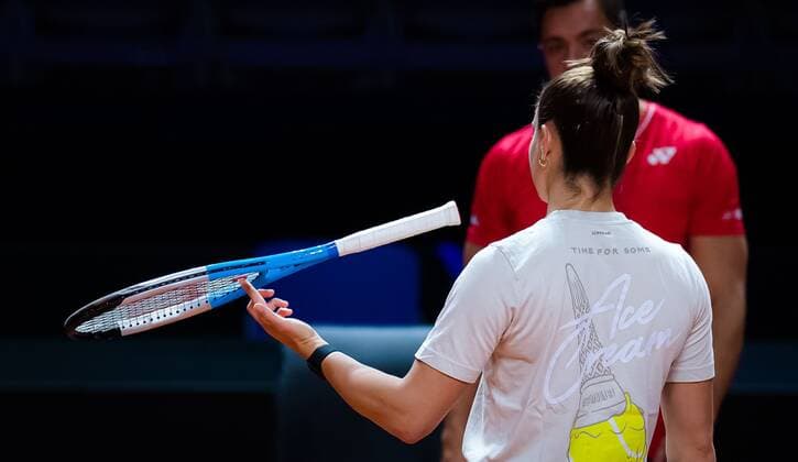 Mandatory Credit: Photo by Rob Prange Shutterstock (11864525ac) Maria Sakkari of Greece during practice ahead of the 2021 Porsche Tennis Grand Prix WTA, Tennis Damen 500 tournament Porsche Tennis Grand Prix, Tennis, Stuttgart, Germany - 19 Apr 2021 Porsche Tennis Grand Prix, Tennis, Stuttgart, Germany - 19 Apr 2021  Copyright: xRobxPrange Shutterstockx 11864525ac