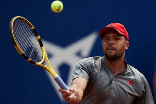 French tennis player Jo-Wilfred Tsonga in action against Belorrusian Igor Gerasimov during the firt round of the Barcelona Open Banc Sabadell Conde Godo Tournament, an ATP, Tennis Herren World Tour 500 category, played at Tennis Royal Court of Barcelna, Catalonian Spain on 19 April 2021. Igor Gerasimov vs Jo-Wilfred Tsonga !ACHTUNG: NUR REDAKTIONELLE NUTZUNG!  Copyright: xAlejandroxGarcíax GRAFCAT1562 20210419-637544421247987259