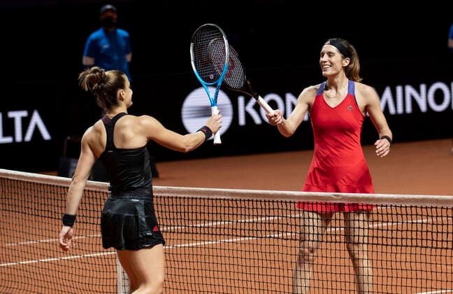 2021 Porsche Tennis Grand Prix Andrea Petkovic , Germany Maria Sakkari , Greece