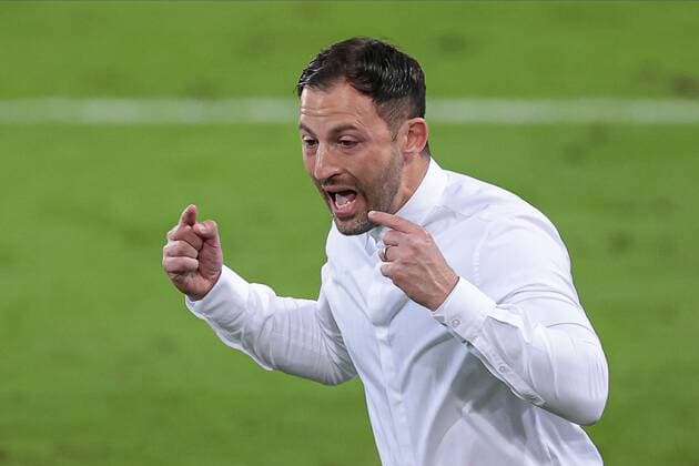 April 18, 2021. Russia, Moscow, Otkritie Arena Stadium. Russian Premier League 2020 21. During match between FC Spartak (Moscow) - FC Ufa (Ufa). In picture: Domenico Tedesco DmitryxGolubovich