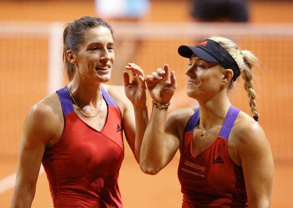 BAU 20 04 2021 Stuttgart Tennis Porsche Tennis Grand Prix, Doubles, Angelique KERBER GER Andrea PETKOVIC GER