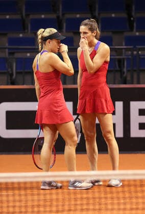 BAU 20 04 2021 Stuttgart Tennis Porsche Tennis Grand Prix, Doubles, Angelique KERBER GER Andrea PETKOVIC GER