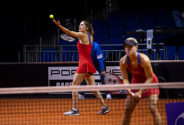 2021 Porsche Tennis Grand Prix Angelique Kerber , Germany Andrea Petkovic , Germany