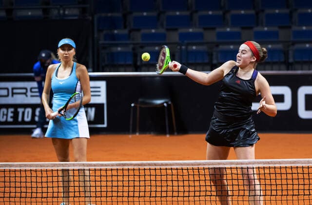 2021 Porsche Tennis Grand Prix Jelena Ostapenko , Latvia Lyudmyla Kichenok , Ukraine