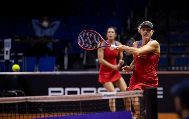 2021 Porsche Tennis Grand Prix Angelique Kerber , Germany Andrea Petkovic , Germany
