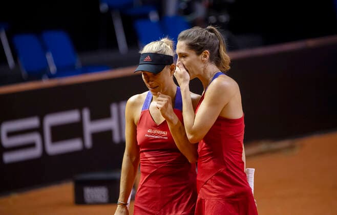 2021 Porsche Tennis Grand Prix Angelique Kerber , Germany Andrea Petkovic , Germany