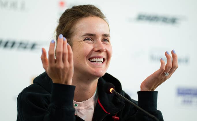 April 20, 2021, STUTTGART, GERMANY: Elina Svitolina of the Ukraine talks to the media at the 2021 Porsche Tennis Grand Prix WTA, Tennis Damen 500 tournament STUTTGART GERMANY - ZUMAa181 20210420_zaa_a181_028 Copyright: xRobxPrangex