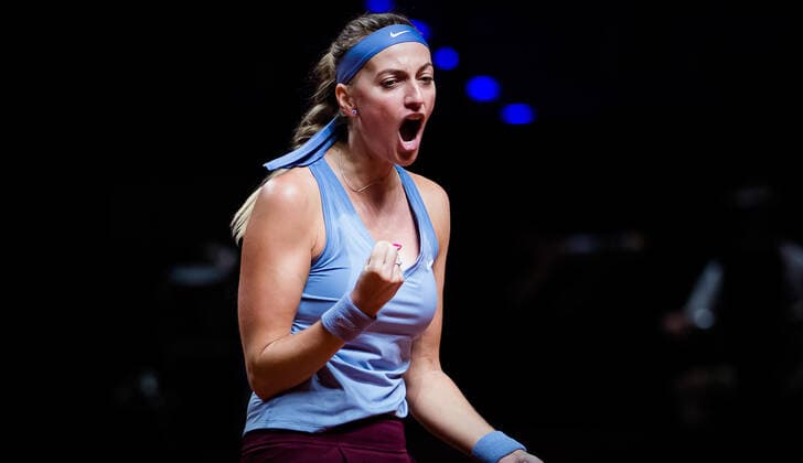 April 20, 2021, STUTTGART, GERMANY: Petra Kvitova of the Czech Republic in action during her first-round match at the 2021 Porsche Tennis Grand Prix WTA, Tennis Damen 500 tournament against Jennifer Brady of the United States STUTTGART GERMANY - ZUMAa181 20210420_zaa_a181_131 Copyright: xRobxPrangex