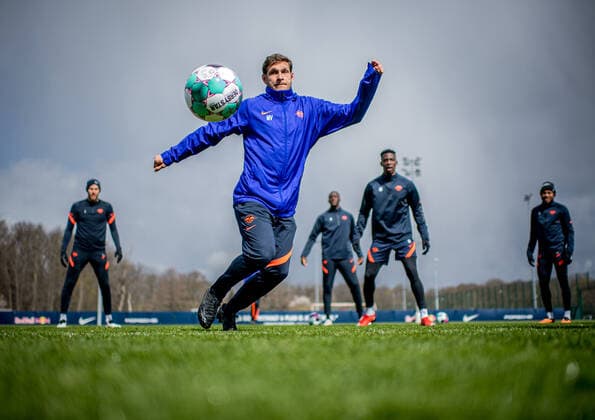 Leipzigs co-trainer Moritz Volz training RB Leipzig on 14 April 2021 Red Bull Academy, Leipzig training RB Leipzig.