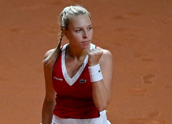 Anett Kontaveit EST cheers after winning the match Gestures, fist clenched Gestures, fist clenched Gestures, fist clenched Gestures, fist clenched Gestures, fist clenched Gestures, fist clenched Gestures, fist clenched Gestures, fist clenched Gestures, fist clenched Gestures, fist clenched