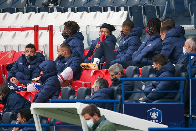 21 04 2021 France, Paris Coupe de France 20 21 quarter-final Paris Saint Germain Angers SCO v l , substitute, Kylian Mbappe Paris Saint Germain photo Antonio Borga. Copyright: AntonioxBorga