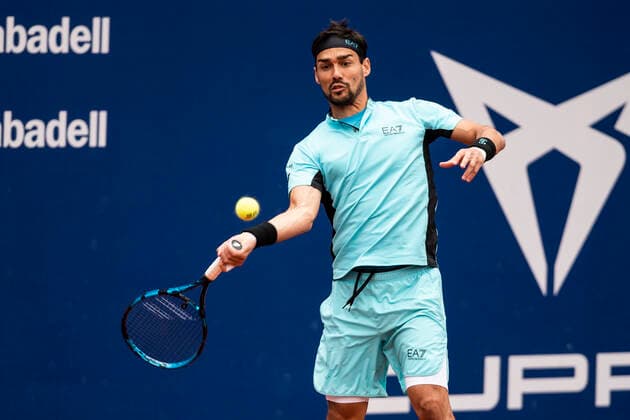 21st April 2021; Real Club de Tennis, Barcelona, Catalonia, Spain; ATP, Tennis Herren Tour, Mens Singles, Barcelona Open Tennis; Fabio Fognini during the 68th Torfeu Conde de God& xf3;  ActionPlus12282561 MarcxGonzalezxAloma