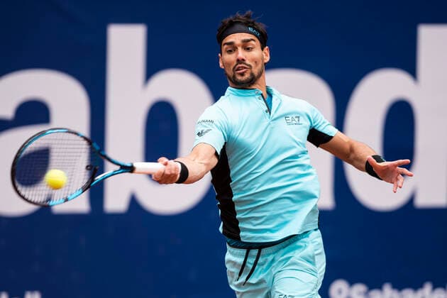 21st April 2021; Real Club de Tennis, Barcelona, Catalonia, Spain; ATP, Tennis Herren Tour, Mens Singles, Barcelona Open Tennis; Fabio Fognini during the 68th Torfeu Conde de God& xf3;  ActionPlus12282564 MarcxGonzalezxAloma