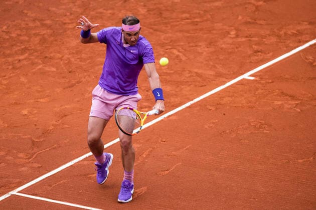 21st April 2021; Real Club de Tennis, Barcelona, Catalonia, Spain; ATP, Tennis Herren Tour, Mens Singles, Barcelona Open Tennis; Rafael Nadal of Spain during the 68th Torfeu Conde de God& xf3;  ActionPlus12282571 MarcxGonzalezxAloma