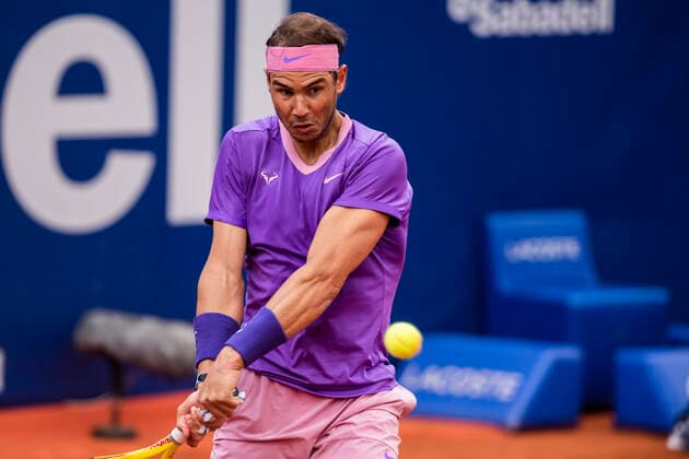 21st April 2021; Real Club de Tennis, Barcelona, Catalonia, Spain; ATP, Tennis Herren Tour, Mens Singles, Barcelona Open Tennis; Rafael Nadal of Spain during the 68th Torfeu Conde de God& xf3;  ActionPlus12282576 MarcxGonzalezxAloma