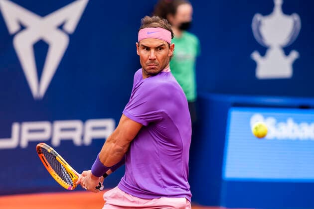 21st April 2021; Real Club de Tennis, Barcelona, Catalonia, Spain; ATP, Tennis Herren Tour, Mens Singles, Barcelona Open Tennis; Rafael Nadal of Spain during the 68th Torfeu Conde de God& xf3;  ActionPlus12282577 MarcxGonzalezxAloma