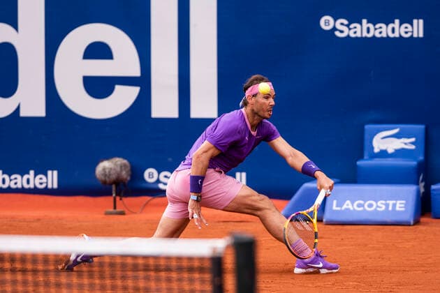 21st April 2021; Real Club de Tennis, Barcelona, Catalonia, Spain; ATP, Tennis Herren Tour, Mens Singles, Barcelona Open Tennis; Rafael Nadal of Spain during the 68th Torfeu Conde de God& xf3;  ActionPlus12282579 MarcxGonzalezxAloma