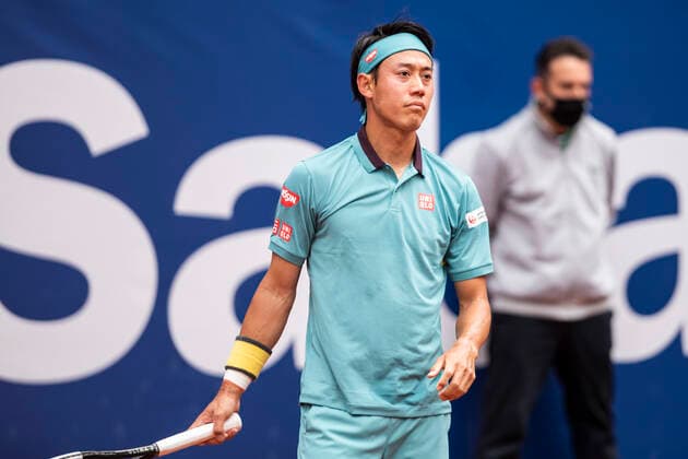 21st April 2021; Real Club de Tennis, Barcelona, Catalonia, Spain; ATP, Tennis Herren Tour, Mens Singles, Barcelona Open Tennis; Kei Nishikori of Japan during the 68th Torfeu Conde de God& xf3;  ActionPlus12282590 MarcxGonzalezxAloma