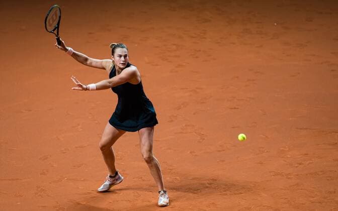 Mandatory Credit: Photo by Rob Prange Shutterstock (11864529am) Aryna Sabalenka of Belarus in action during her second-round match at the 2021 Porsche Tennis Grand Prix WTA, Tennis Damen 500 tournament Porsche Tennis Grand Prix, Tennis, Stuttgart, Germany - 22 Apr 2021 Porsche Tennis Grand Prix, Tennis, Stuttgart, Germany - 22 Apr 2021  Copyright: xRobxPrange Shutterstockx 11864529am