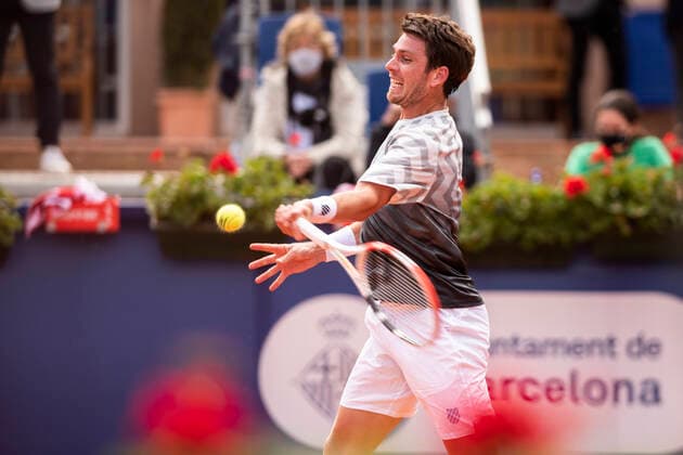 22nd April 2021; Real Club de Tennis, Barcelona, Catalonia, Spain; ATP, Tennis Herren Tour, Mens Singles, Barcelona Open Tennis; Cameron Norrie (GBR) during Barcelona Open Banc Sabadell Trofeo Conde de God& xf3;  ActionPlus12282767 MarcxGonzalezxAloma