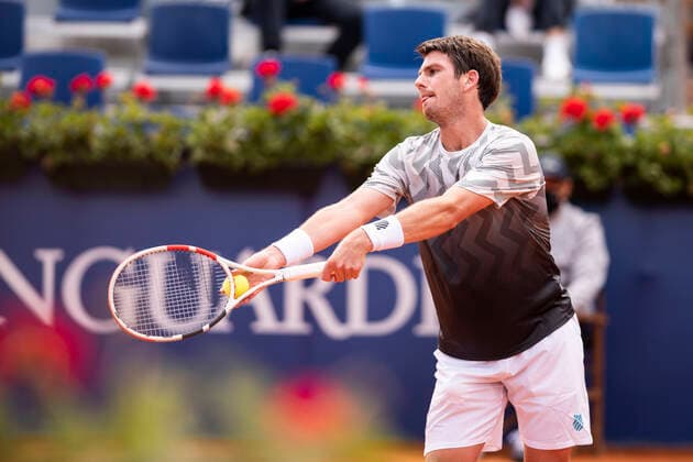 22nd April 2021; Real Club de Tennis, Barcelona, Catalonia, Spain; ATP, Tennis Herren Tour, Mens Singles, Barcelona Open Tennis; Cameron Norrie (GBR) during Barcelona Open Banc Sabadell Trofeo Conde de God& xf3;  ActionPlus12282768 MarcxGonzalezxAloma