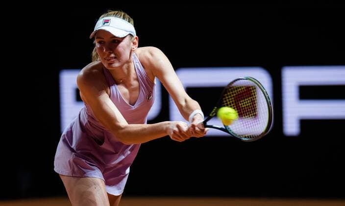 Mandatory Credit: Photo by Rob Prange Shutterstock (11864529ef) Ekaterina Alexandrova of Russia in action during her second-round match at the 2021 Porsche Tennis Grand Prix WTA, Tennis Damen 500 tournament Porsche Tennis Grand Prix, Tennis, Stuttgart, Germany - 22 Apr 2021 Porsche Tennis Grand Prix, Tennis, Stuttgart, Germany - 22 Apr 2021  Copyright: xRobxPrange Shutterstockx 11864529ef