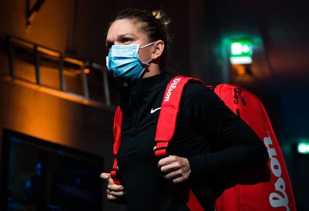 Mandatory Credit: Photo by Rob Prange Shutterstock (11864529ez) Simona Halep of Romania before her second-round match at the 2021 Porsche Tennis Grand Prix WTA, Tennis Damen 500 tournament Porsche Tennis Grand Prix, Tennis, Stuttgart, Germany - 22 Apr 2021 Porsche Tennis Grand Prix, Tennis, Stuttgart, Germany - 22 Apr 2021  Copyright: xRobxPrange Shutterstockx 11864529ez