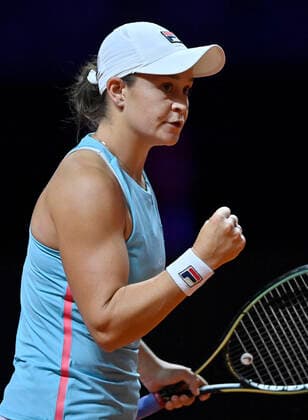 Emotion Ashleigh Barty AUS jubilant about winning point Quarterfinal Tennis Women Porsche Cup Porsche Tennis Grand Prix GP Stuttgart 2021 Porsche Arena 23 04 2021 Porsche Tennis Grand Prix Stuttgart 2021