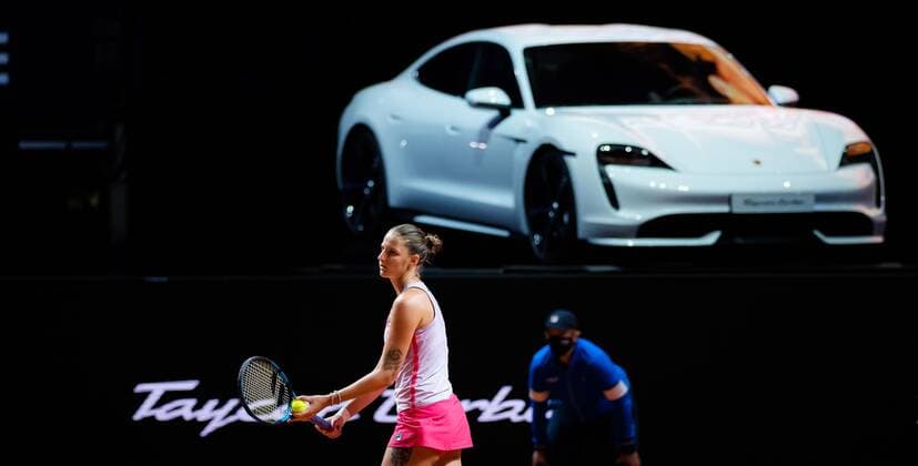 Mandatory Credit: Photo by Rob Prange Shutterstock (11864530ab) Karolina Pliskova of the Czech Republic in action during the quarter-finals match at the 2021 Porsche Tennis Grand Prix WTA, Tennis Damen 500 tournament Porsche Tennis Grand Prix, Tennis, Stuttgart, Germany - 23 Apr 2021 Porsche Tennis Grand Prix, Tennis, Stuttgart, Germany - 23 Apr 2021  Copyright: xRobxPrange Shutterstockx 11864530ab