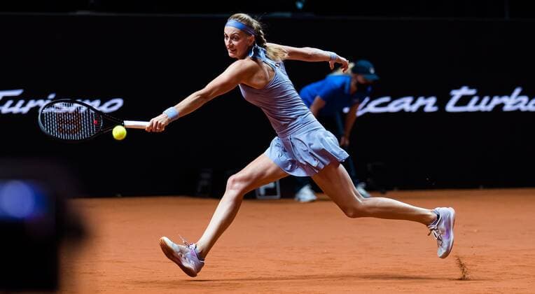 Mandatory Credit: Photo by Rob Prange Shutterstock (11864530ao) Petra Kvitova of the Czech Republic in action during the quarter-finals at the 2021 Porsche Tennis Grand Prix WTA, Tennis Damen 500 tournament Porsche Tennis Grand Prix, Tennis, Stuttgart, Germany - 23 Apr 2021 Porsche Tennis Grand Prix, Tennis, Stuttgart, Germany - 23 Apr 2021  Copyright: xRobxPrange Shutterstockx 11864530ao