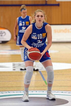 22 04 2021, xovx, Basketball Damen Bundesliga Playoffs Spiel um Platz 3, Spiel 1, BC pharmaserv Marburg Herner TC Hanna Crymble BC Pharmaserv Marburg , Freisteller Marburg Sporthalle Georg Gaßmann Stadion Hessen Deutschland DE