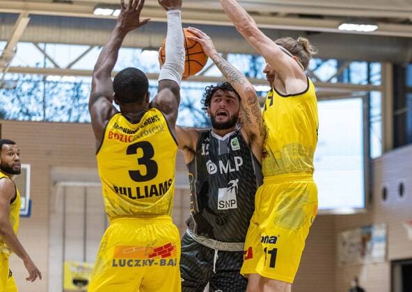 Jordan Geist MLP Academics Heidelberg, 15 ¨¨¨Kirchheim Knights vs MLP Academics Heidelberg, 2 basketball, Bundesliga, Pro A, Barmer 2 basketball, playoffs 3 match day group phase, season 2020 2021, 23 04 2021, ¨¨ Kirchheim Knights MLP Academics Heidelberg, basketball, 2 Bundesliga, Barmer 2 basketball, playoffs 3 match day group phase, season 2020 2021, 23 04 2021 Kirchheim unter Teck. Copyright: xDennisxDuddek xEibnerxPressefotox EP_DDU