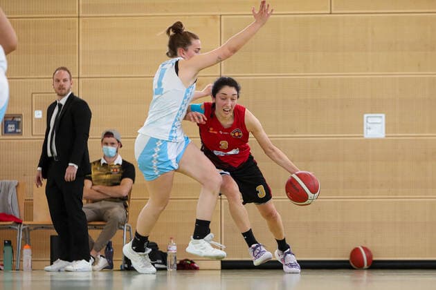 2 Womens Basketball Bundesliga North Capitol Bascats Duesseldorf vs Rhineland Lions, 24 04 2021 Rachel Theriot 3 Rhineland Lions 2 Womens Basketball Bundesliga North Capitol Bascats Duesseldorf vs Rhineland Lions on 24 04 2021, Duesseldorf. Copyright: xBEAUTIFULxSPORTS KennyxBeelex