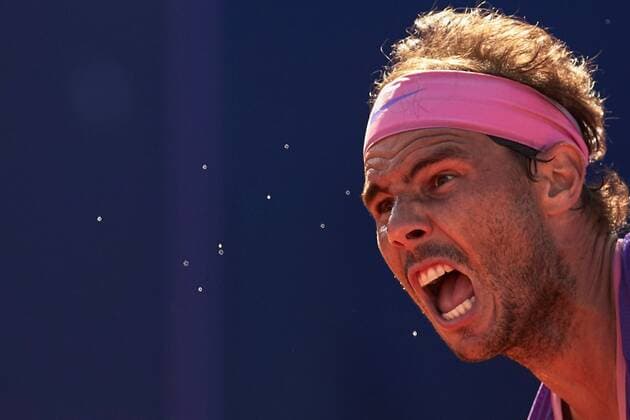 Sport Bilder des Tages Spanish tennis player Rafa Nadal in action against Spanish tennis player Pablo Carreno during the Barcelona Open Banc Sabadell - Conde de Godo tournament semifinal match in Barcelona, Spain, 24 April 2021. Rafa Nadal vs Pablo Carreno !ACHTUNG: NUR REDAKTIONELLE NUTZUNG!  Copyright: xAlejandroxGarcíax GRAF1511 20210424-637548849209532674