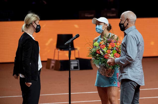 2021 Porsche Tennis Grand Prix Ashleigh Barty , Australia Markus Guenthardt Anke Huber