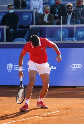 24.04.2021 Belgrade(Serbia) ATP, Tennis Herren Serbia Open men s tennis singles semi final Novak Djokovic during match :Aleksandar Djorovi