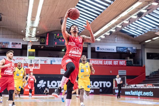 easyCredit Basketball Bundesliga JobStairs Giessen 46ers MHP RIESEN Ludwigsburg, 24 04 21 Diante Maurice Garrett 11 Giessen 46ers Sporthalle Giessen Ost Giessen, 24 04 21 Copyright: xBEAUTIFULxSPORTS Roeczeyx